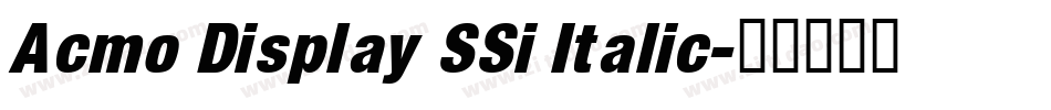 Acmo Display SSi Italic字体转换